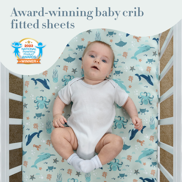 Teal crib hot sale