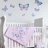 Butterfly Crib Bedding Set Girl