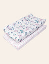 My Little Zone 2 Pack Changing Pad Covers (White - Light Pink)