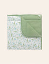 My Little Zone - 2-Sided Cotton Blanket - Botanical Collection - Blue