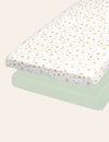 My Little Zone - Jersey 2-Pack Bassinet Sheets - Woodland Collection (Green - Woodland)