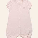 Pink Short Sleeve Baby Girl Rompers