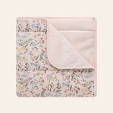 Organic Cotton Baby Blanket Botanical Pink