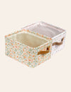 MY LITTLE ZONE 2 Pack Kids Storage Bins - Flower Collection (Pink Floral)