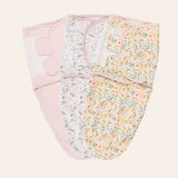Floral Baby Swaddle Wraps, 3 Pc