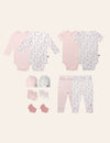 My Little Zone - 12-Pieces Baby Essentials Set - Flower Collection (hat, mitten, footie)