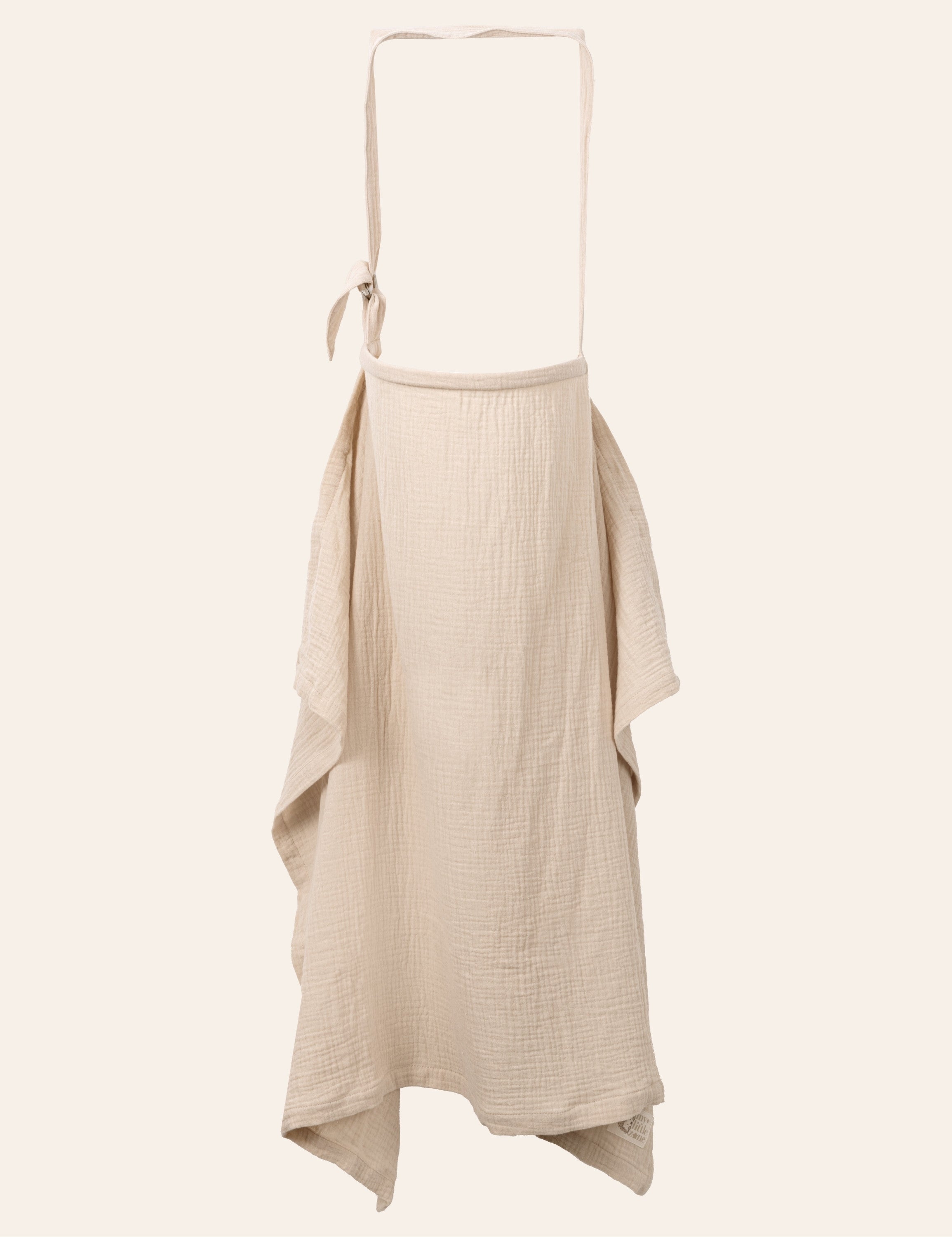 Solid beige muslin nursing cover