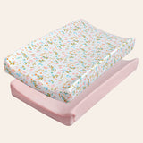 Floral Muslin Diaper Changing Pad, 2 pc