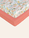 My Little Zone - 2-Pack Pack N Play Sheets - Flower Collection - 27"x39"x5"