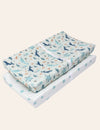 My Little Zone 2 Pack Changing Pad Covers (Teal - White)