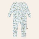 Botanical Blue Footless Baby Sleepers