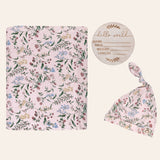 Botanical Pink Newborn Receiving Blankets Set