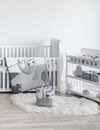 My Little Zone - 5 Piece Neutral Crib Bedding Set (White & Grey)