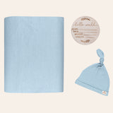 Neutral Blue Newborn Receiving Blankets Set