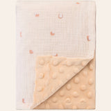 Neutral Rainbow 2-Sided Minky Infant Blanket
