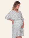 My Little Zone - Maternity Dress - Botanical Collection - Print Blue
