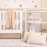 Neutral Rainbow Muslin Diaper Changing Pad, 2 pc