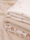 My Little Zone - 3-Pack Muslin Swaddle Blankets - Rainbow Collection