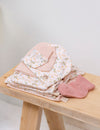 My Little Zone - 12-Pieces Baby Essentials Set - Flower Collection (hat, mitten, footie)