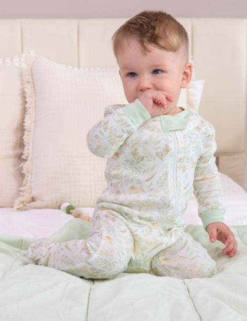 My Little Zone - 2-Pack Zipper Footies - Woodland Collection