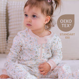 Floral Baby Girl Pajamas Sleep and Play, 2 Pc