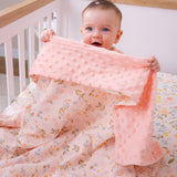 Floral 2-Sided Minky Infant Blanket