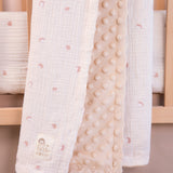 Neutral Rainbow 2-Sided Minky Infant Blanket