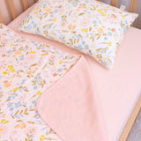 Floral 2-Sided Pink Muslin Blanket