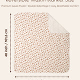 Neutral Rainbow 2-Sided Neutral Muslin Blanket