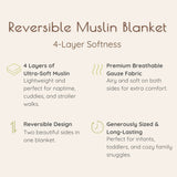 Neutral Rainbow 2-Sided Neutral Muslin Blanket