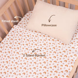 Neutral Rainbow 2-Sided Neutral Muslin Blanket