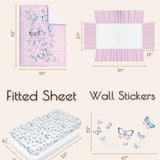 Butterfly Crib Bedding Set Girl