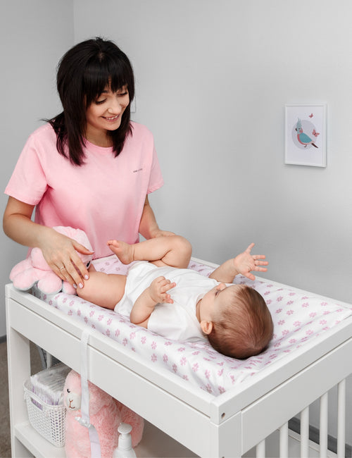 My Little Zone 2 Pack Changing Pad Covers (White - Light Pink)
