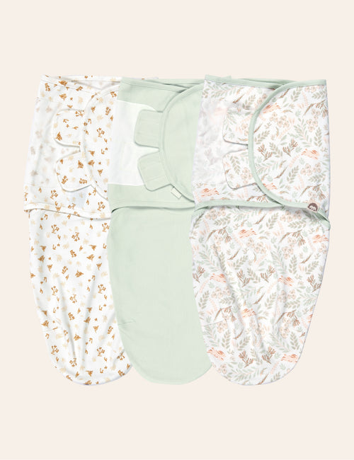 My Little Zone - 3-Pack Baby Swaddle Wraps - Woodland Collection