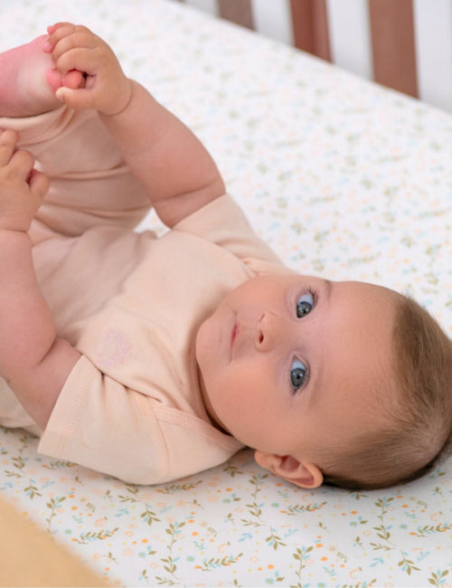 My Little Zone - Jersey 2-Pack Crib Fitted Sheets - Flower Collection (Pink - Floral)