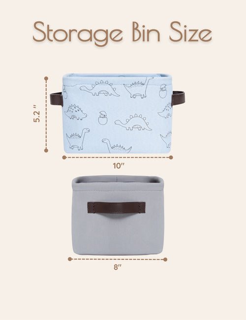 My Little Zone 2 Pack Baby Storage Bins (Blue Grey)
