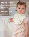 My Little Zone - 8-Piece Muslin Baby Bibs - Flower Collection