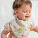 Floral Muslin Baby Bandana Bibs, 10 pc