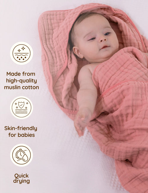 My Little Zone - 2-Pack Hooded Baby Towels - Flower Collection