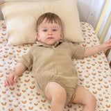 Neutral Rainbow Muslin Crib Sheets, 2 pc