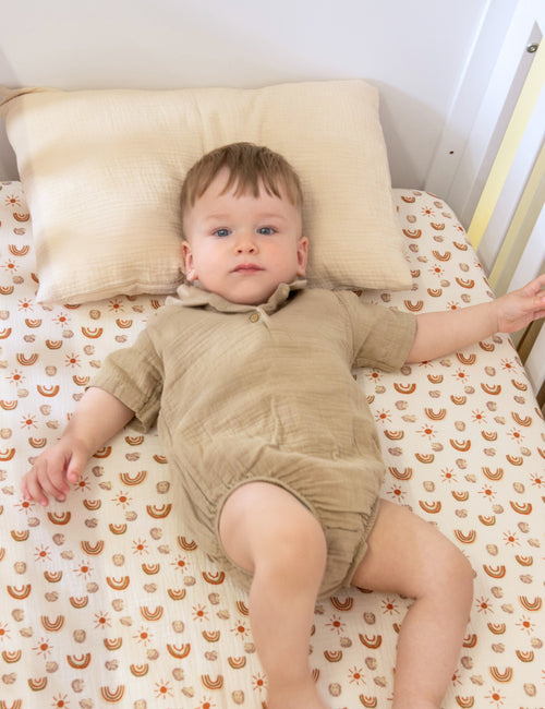 My Little Zone - 2-Pack Muslin Crib Fitted Sheets - Rainbow Collection