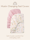 My Little Zone - 2-Pack Changing Pad Covers - Flower Collection