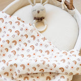 Rainbow Muslin Swaddle Blankets, 3 pc