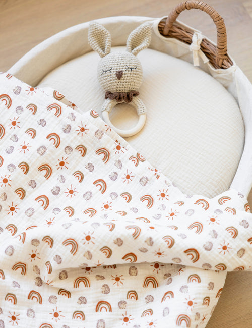 My Little Zone - 3-Pack Muslin Swaddle Blankets - Rainbow Collection