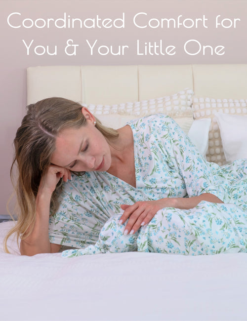 My Little Zone - Newborn Receiving Set - Botanical Collection - Print Blue - Newborn