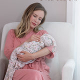 Botanical Pink Newborn Receiving Blankets Set