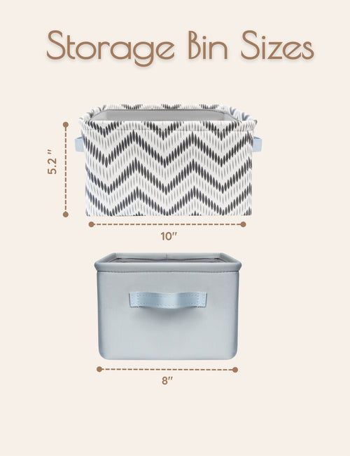 My Little Zone - 2 Pack Baby Storage Bins (Blue Grey)