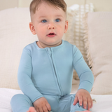 Neutral Blue Footless Baby Sleepers