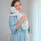 Blue Maternity Dress, Nursing Dress - Botanical Collection - Solid Blue