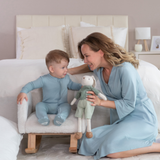 Maternity Robe - Botanical Collection - Solid Blue